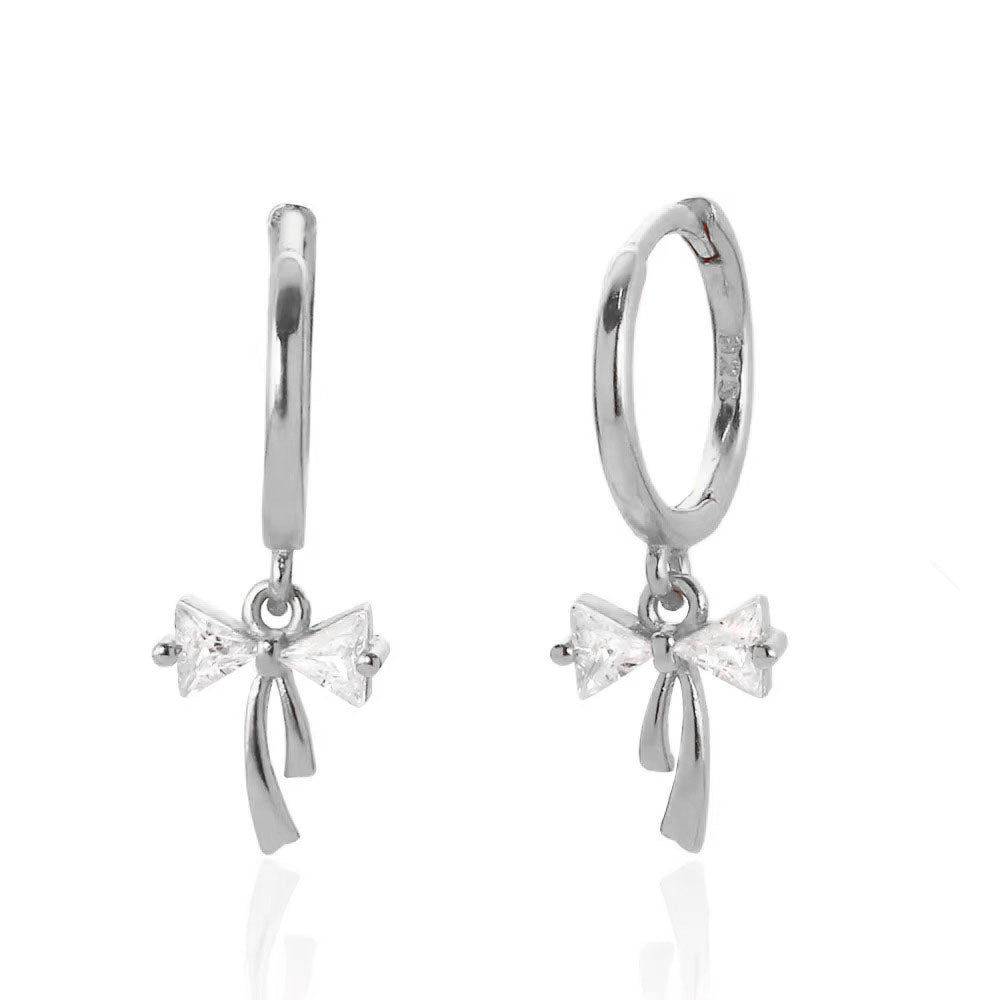 Ella Drop Huggies Silver